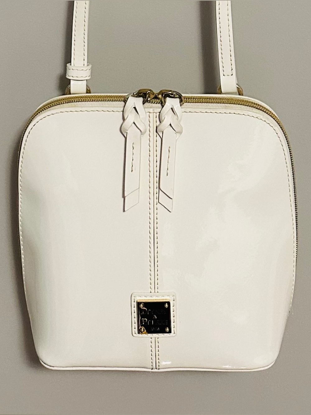 DOONEY & BOURKE Patent Leather Zip Around Medium Crossbody